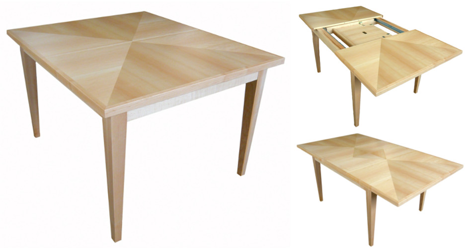 Maple extending dining table